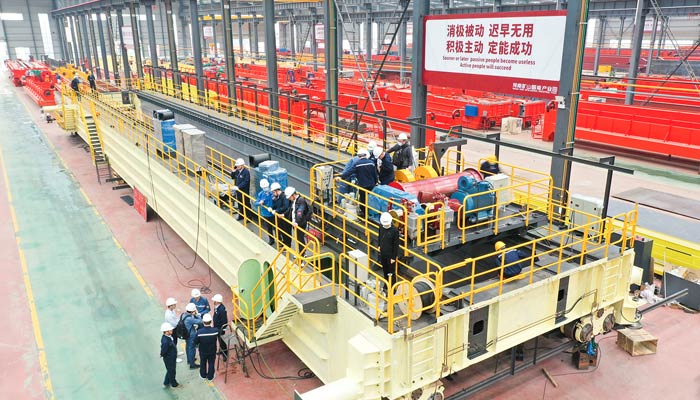 ¡La grúa Zhanjiang de Baosteel fabricada por la mina Henan pasó al inspector nuevamente!
